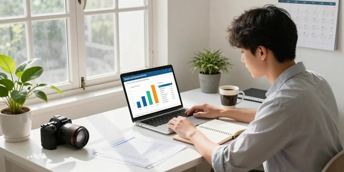 Explore RadCred's personal loan matching service for $1000 loans in a productive home office setting, emphasizing easy financial management.