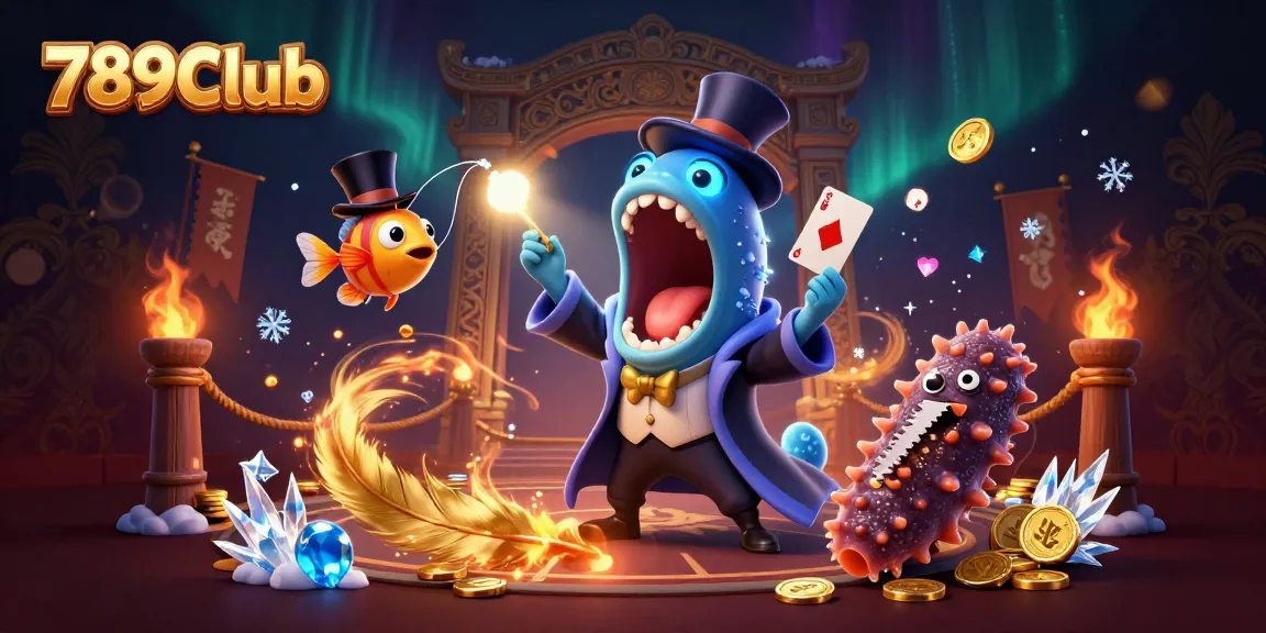 Experience the excitement of 789Club with a vibrant 3D underwater casino scene featuring fantastic creatures and gaming elements.